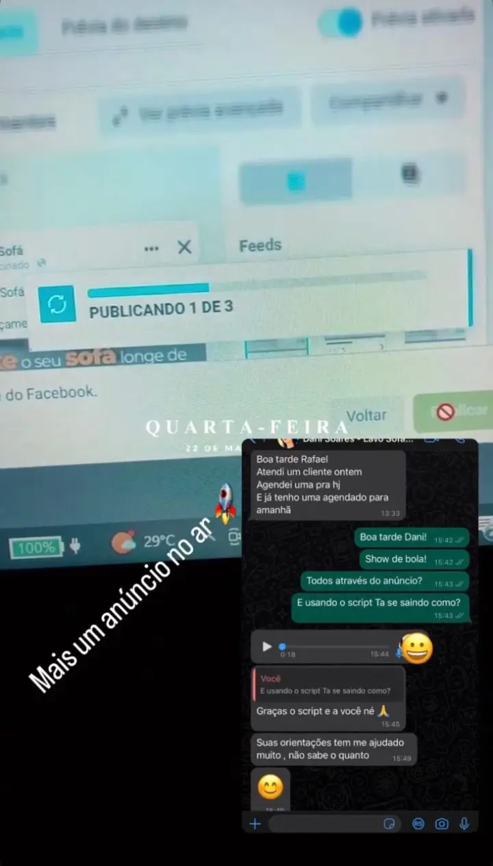 Feedback do cliente Dani Sofás